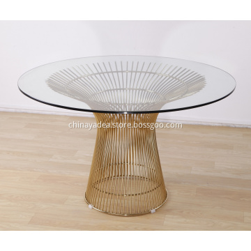 Modern Gold Wire Warren Platner Dining Table Replica